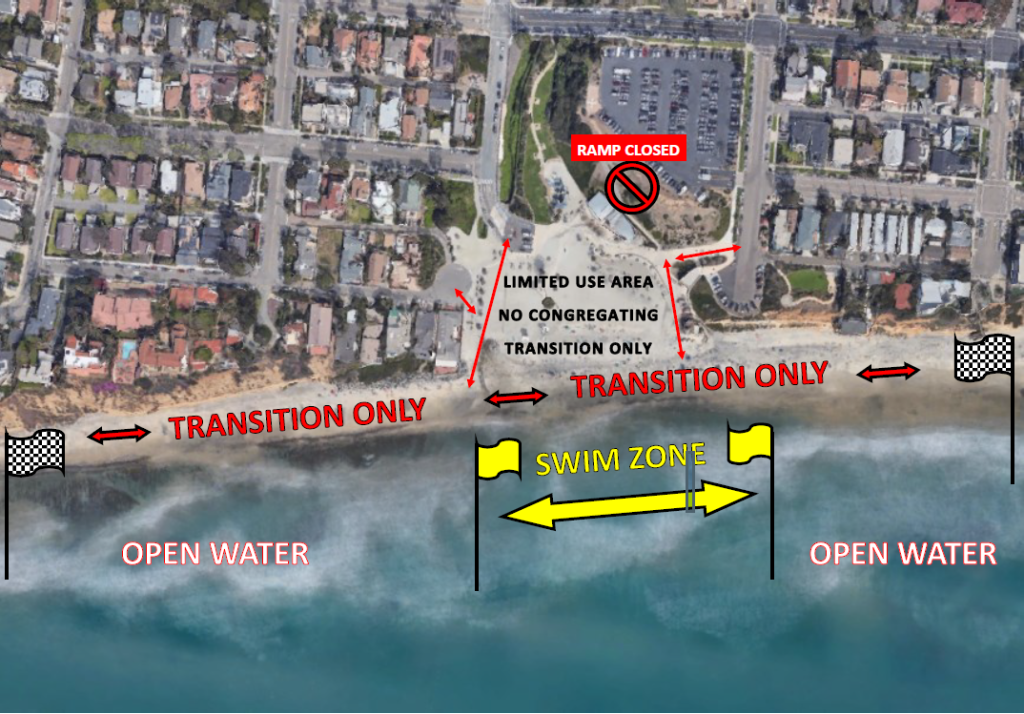 carte de la plage au clair de lune d'encinitas