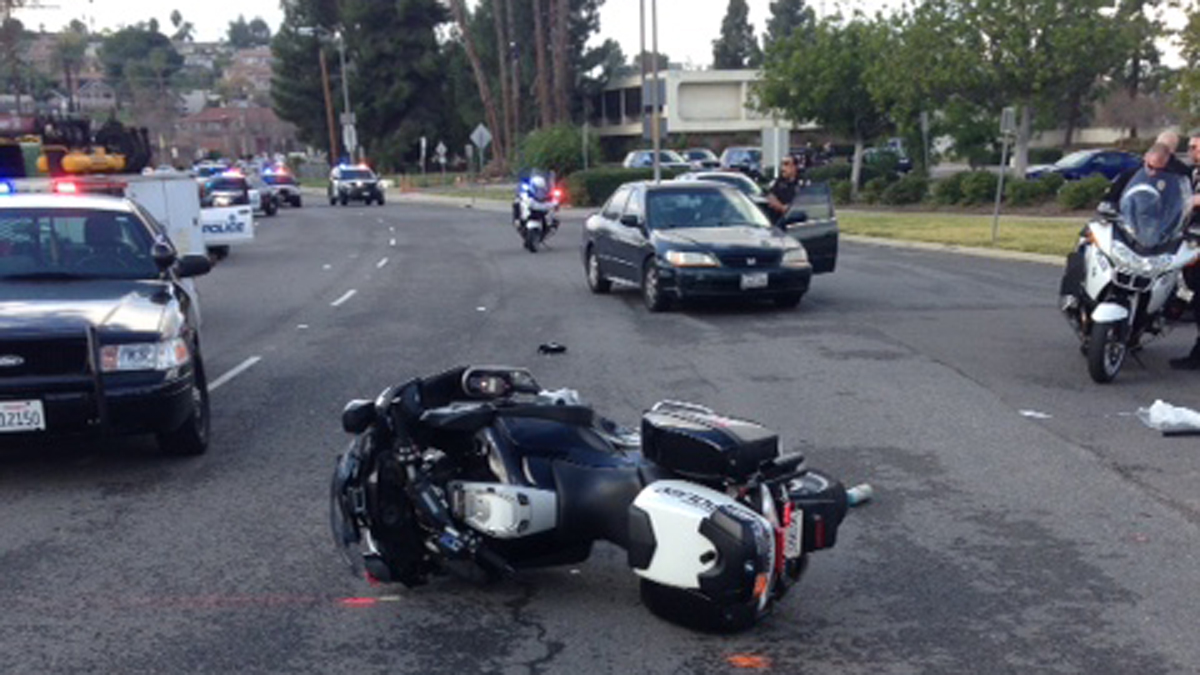 Motorcycle Cop Sideswiped During Routine Traffic Stop NBC 7 San Diego