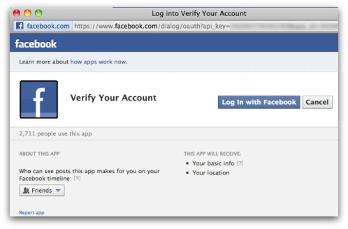 facebook account verification