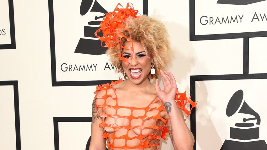 Joy Villa Andre Soriano gown Grammys