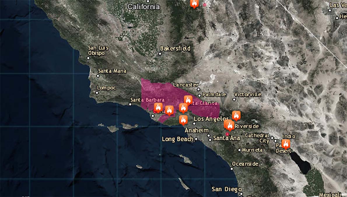 CA Wildfire Map