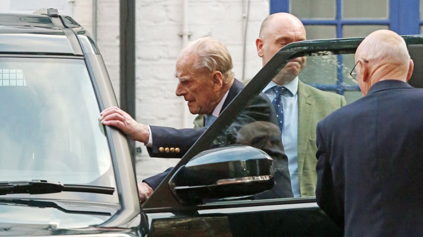 The Duke of Edinburgh leaves King Edward VII Hospital in London, after being admitted last Friday for observation and treatment in relation to a pre-existing condition.