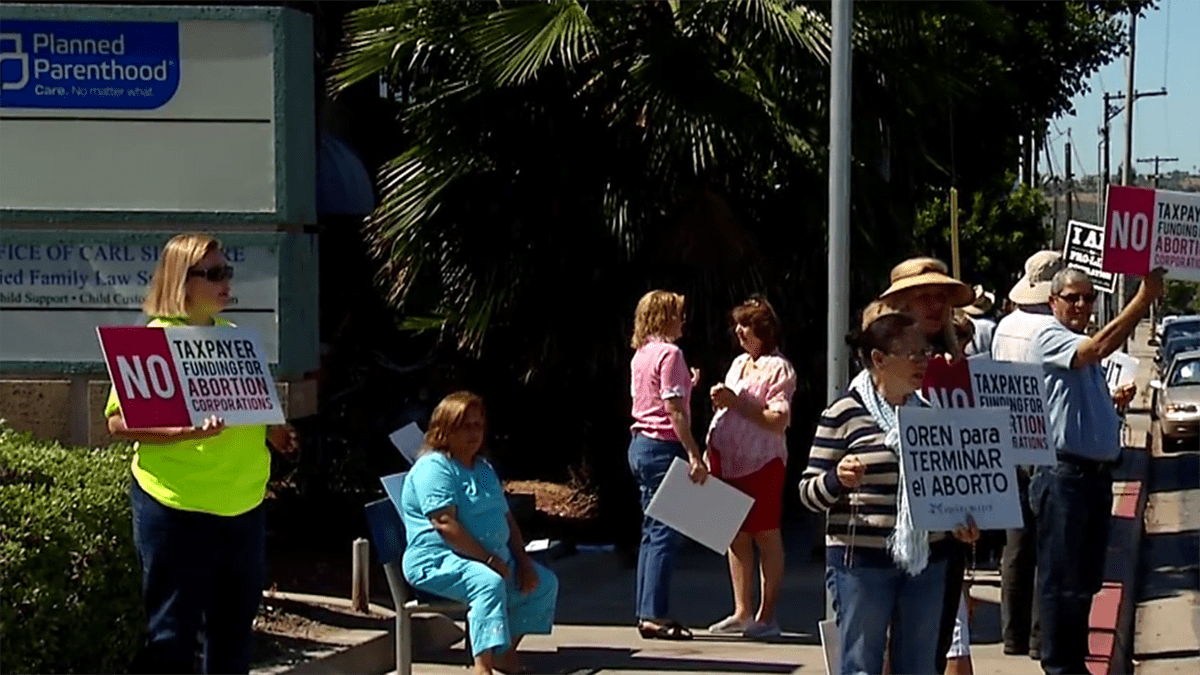 ‘Don’t Have to Pay for Your Choice’ Demonstrators Gather at 2 Anti