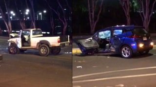 The scene of a crash on Rancho Bernardo Road on Jan. 6, 2019.