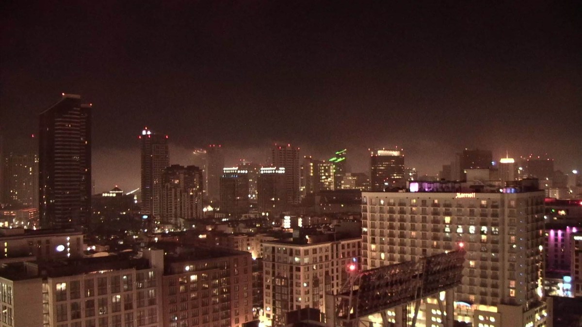 Tsunami fog in san diego