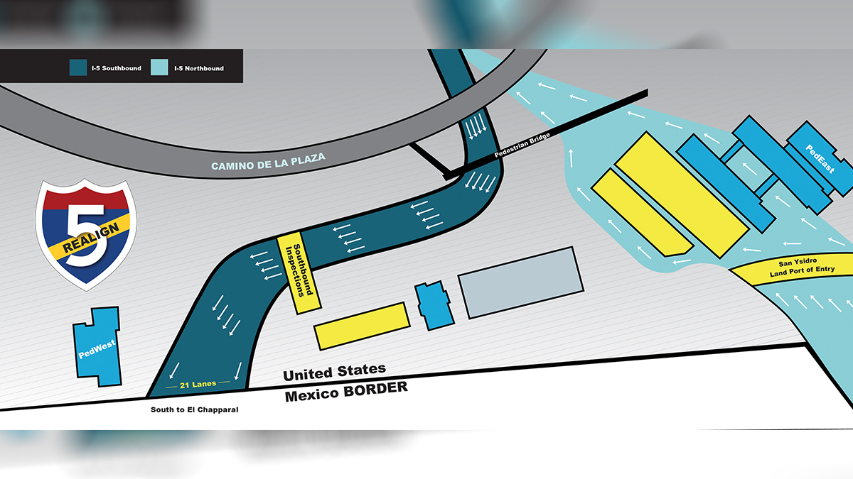I5 to Close Overnight for San Ysidro Border Crossing Expansion NBC 7