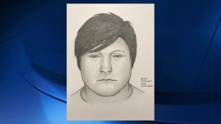 A sketch of a sexual assault suspect.