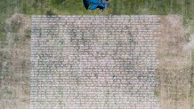 Artist Turf Graphics NW made an impressive tribute to the Chula Vista High School Class of 2020 by hand painting the names of the graduates on the school's football field.