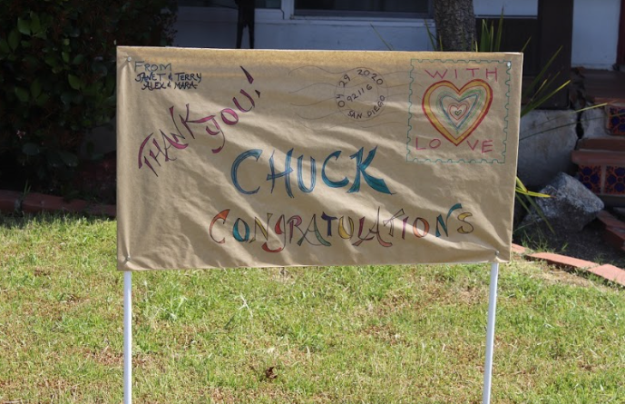 Neighbors were creative with their posters and signs for Starr.