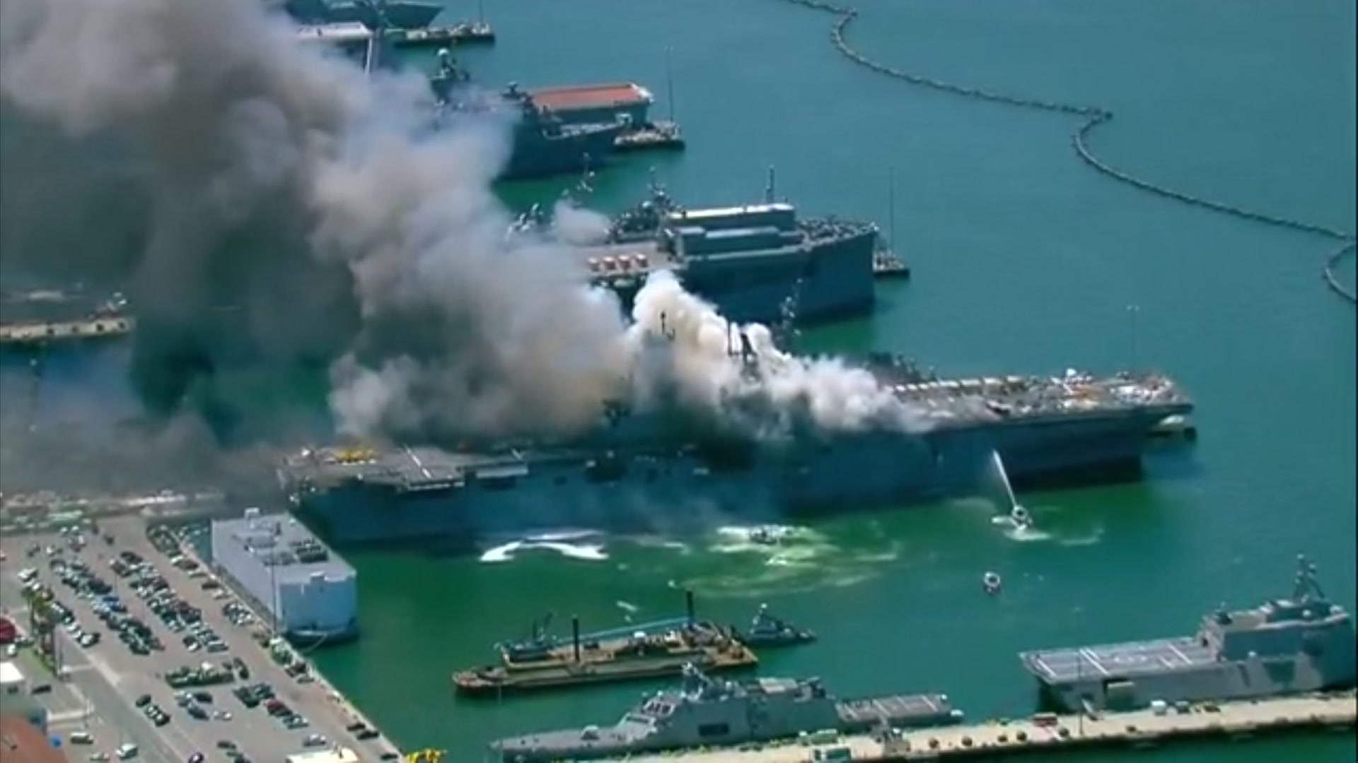 Dozens Injured After Fire Erupts On Navy Ship; Crews Continue To Battle ...