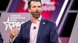 Donald Trump Jr., son of President Donald Trump, speaks on stage during the Conservative Political Action Conference 2020 (CPAC) hosted by the American Conservative Union on February 28, 2020 in National Harbor, MD.