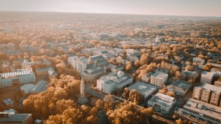 File photo - Aerial view of UNC campus