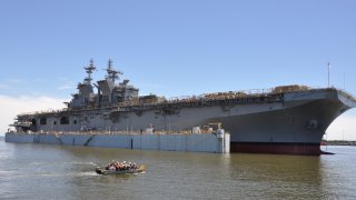 USS Tripoli in Mississippi in 2017