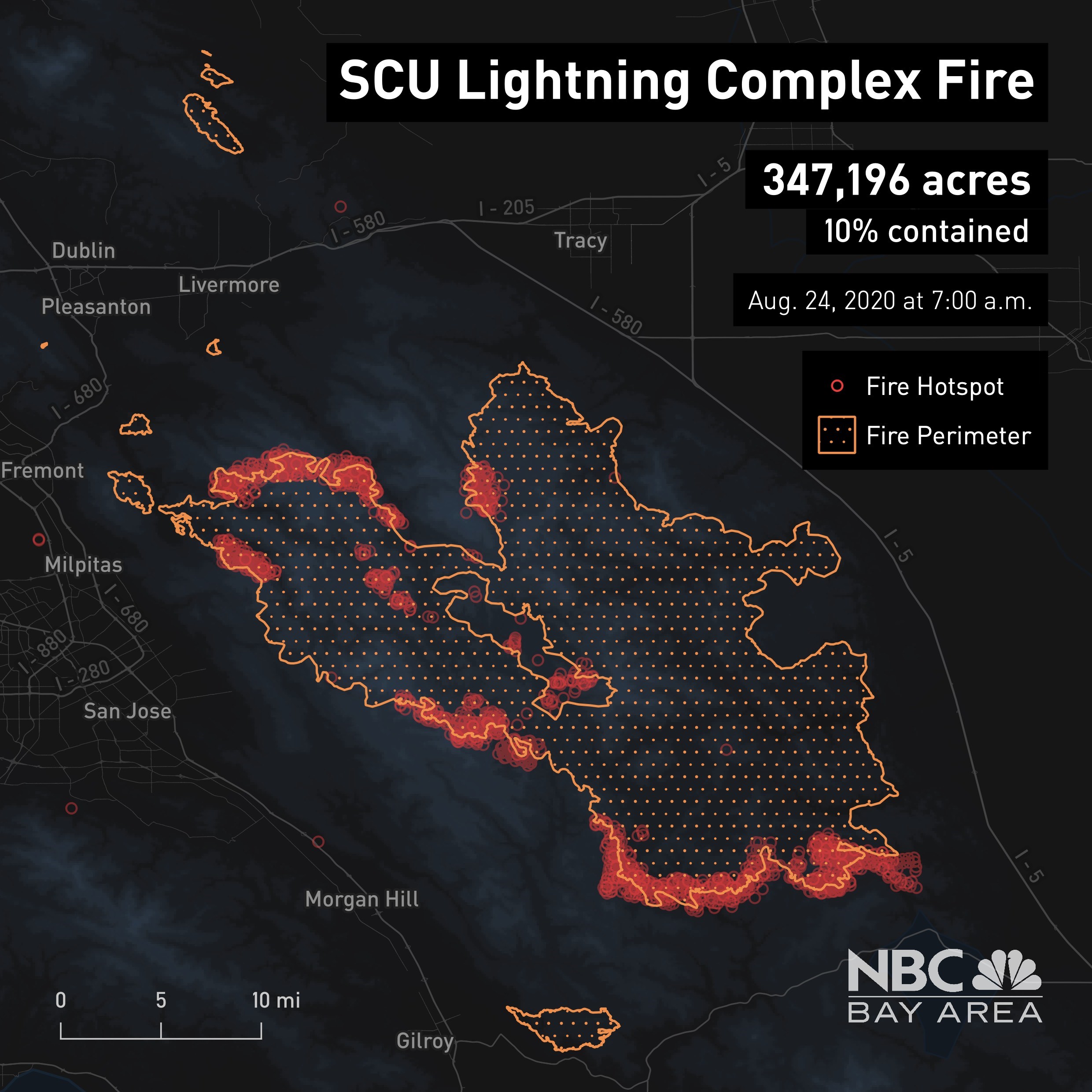 SCU Lightning Complex Fire Third-Largest in California’s History at ...