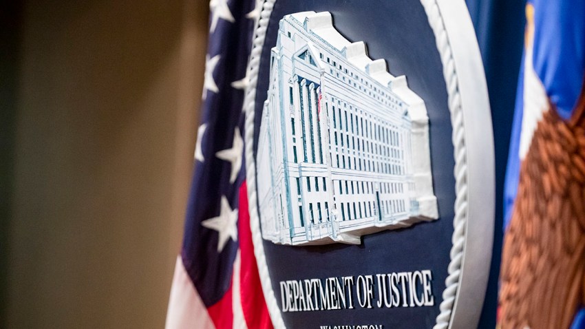 The U.S. Department of Justice seal, Dec. 5, 2019, in Washington, D.C.