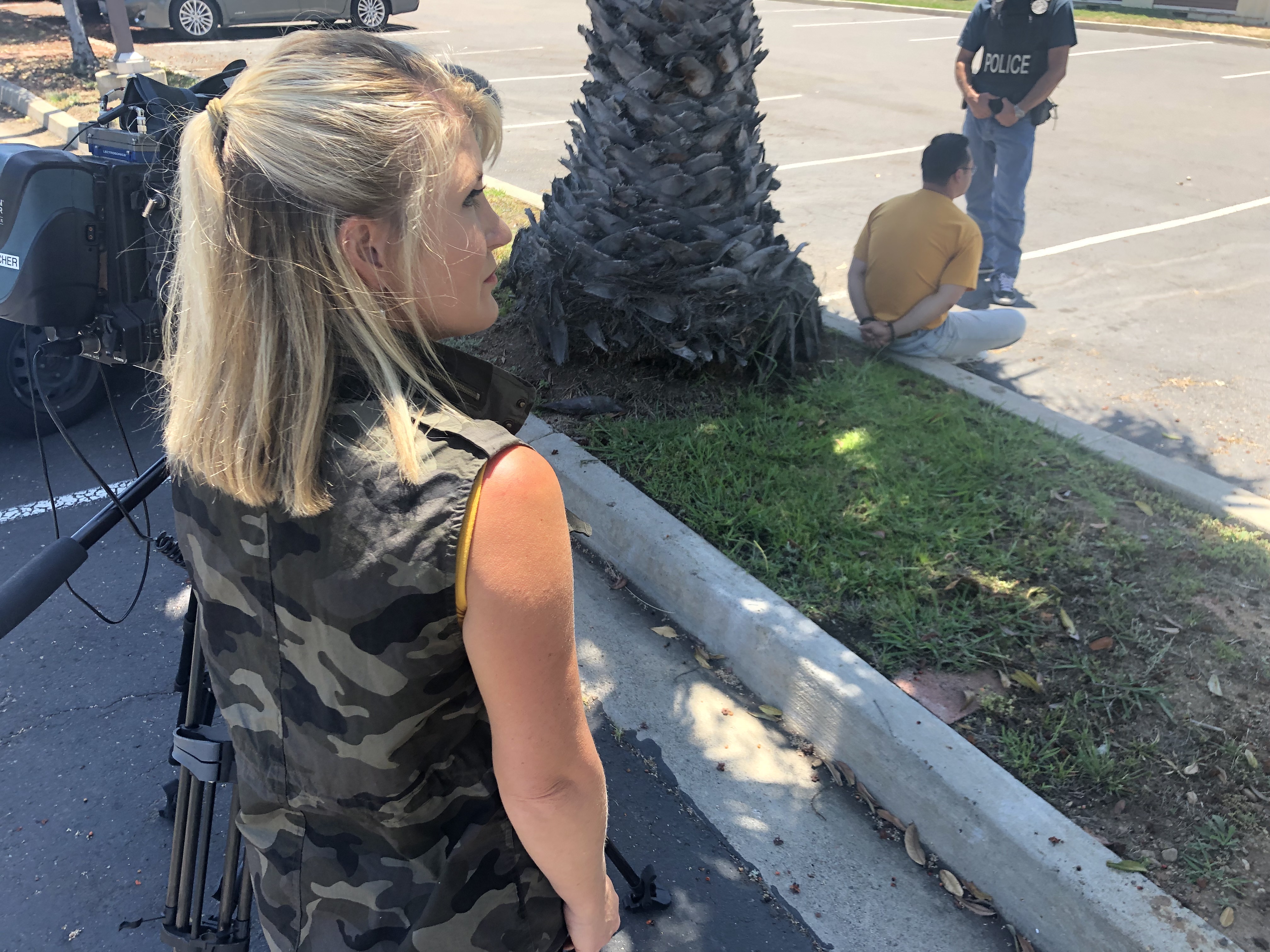 Monica Dean waits for her chance to speak with a suspected sex buyer arrested by the Human Trafficking Task Force following an undercover operation. The man told Dean it was his unlucky day, and that his arrest was like a slap in the face.