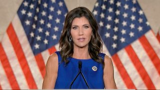 In this image from video, South Dakota Gov. Kristi Noem speaks during the third night of the Republican National Convention on Wednesday, Aug. 26, 2020.