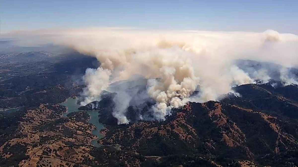 Watch Aerial Coverage of LightningSparked Wildfires in the Bay Area