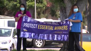 Health care workers rally in North County San Diego for more PPE
