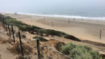 The calm before the Labor Day 2020 crowds at Carlsbad State Beach.