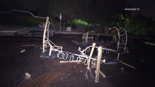 Authorities in Chula Vista are investigating a suspicious fire at Veterans Park.