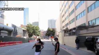 The FBI said a woman escaped from custody downtown, triggering the chaotic scene that followed
