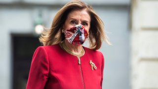 UNITED STATES - SEPTEMBER 28: Speaker of the House Nancy Pelosi, D-Calif., leaves Russell Building after an MSNBC interview on Monday, September 28, 2020.