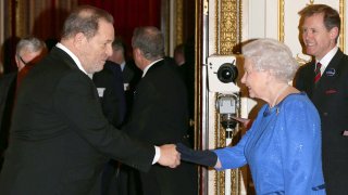 Queen Elizabeth II meets Harvey Weinstein