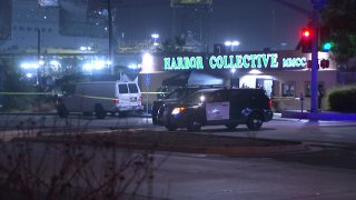 The scene of a deadly shooting in Barrio Logan on Sept. 25, 2020.