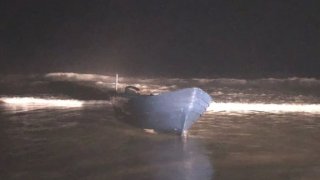 A panga was discovered along the shore in Imperial Beach early Monday, Oct. 26, 2020, leading to the arrest of 21 migrants who attempted to enter the U.S. unlawfully.