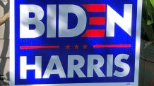 A Biden/Harris sign spotted on Coronado on Oct. 28.