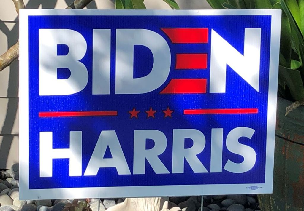 A Biden/Harris sign spotted on Coronado on Oct. 28.