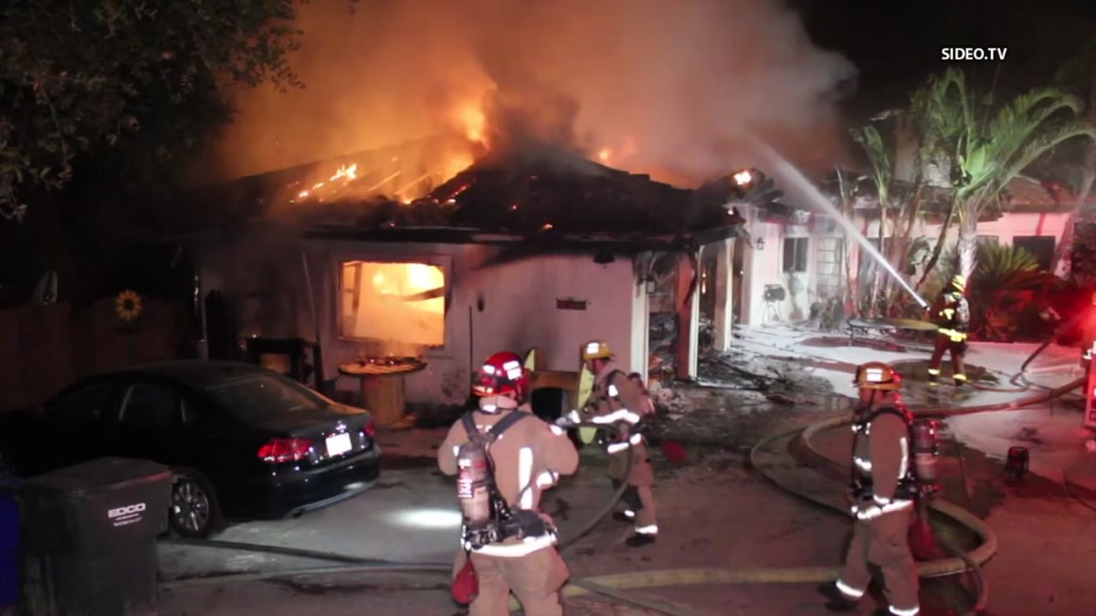 Second Fire Sparks at Escondido Home Ravaged by Flames Friday Morning NBC 7 San Diego