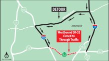 SD Caltrans Tweet Describing Detour