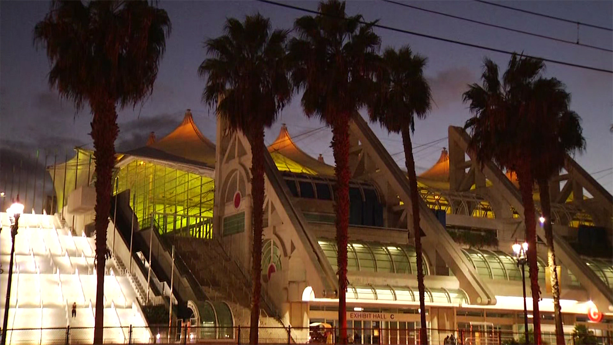 Sail Pavilion at Convention Center Shines Orange for World Homeless Day