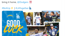 Los Angeles Rams on X: Team LA! Good luck @Dodgers + @Lakers