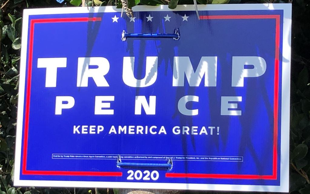 A Trump/Pence sign spotted on Coronado on Oct. 28. 