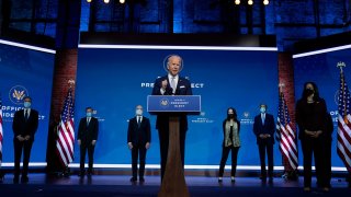 President-elect Joe Biden and Vice President-elect Kamala Harris introduce their nominees and appointees to key national security and foreign policy posts at The Queen theater, Tuesday, Nov. 24, 2020, in Wilmington, Del.