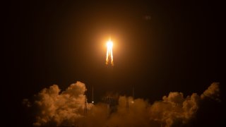 A Long March-5 rocket carrying the Chang'e 5 lunar mission lifts off at the Wenchang Space Launch Center in Wenchang in southern China's Hainan Province, early Tuesday, Nov. 24, 2020. China launched an ambitious mission on Tuesday to bring back material from the moon's surface for the first time in more than 40 years — an undertaking that could boost human understanding of the moon and of the solar system more generally.