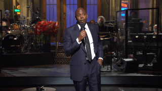 Comedian Dave Chappelle kicks off "Saturday Night Live" with an opening monologue as host, November 7, 2020.