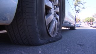 tires slashed in Encanto