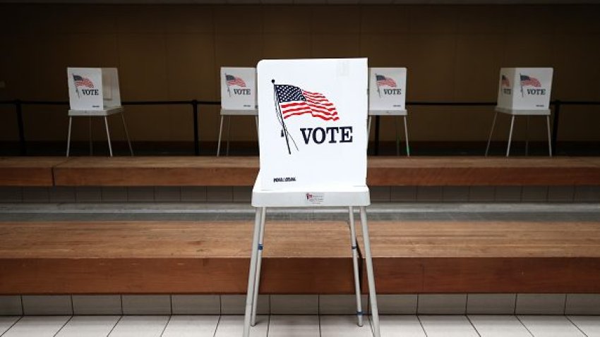 SAN JOSE, CALIFORNIA – OCTOBER 13: A view of voting booths at the Santa Clara County registrar of voters office on October 13, 2020 in San Jose, California. The Santa Clara County registrar of voters is preparing to take in and process thousands of ballots as early voting is underway in the state of California. (Photo by Justin Sullivan/Getty Images)