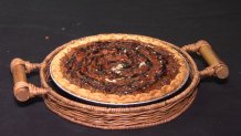 A pecan pie made by volunteers from Mama's Kitchen. This is one of the four flavors of pie available for purchase.