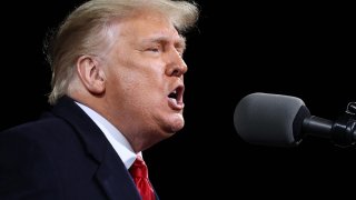 U.S. President Donald Trump campaigns for Republican U.S. senators David Perdue and Kelly Loeffler, ahead of their January runoff elections to determine control of the U.S. Senate, during a campaign rally in Valdosta, Georgia, U.S., December 5, 2020.