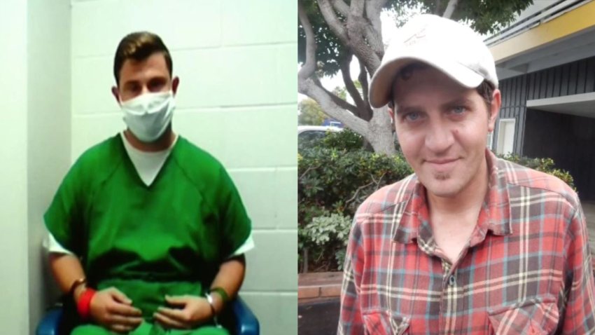 Ex-SDSO Deputy Aaron Russell (left) killed Nicholas Bils outside the downtown jail.