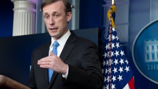 US National Security Adviser Jake Sullivan speaks during a press briefing on February 4, 2021, in the Brady Briefing Room of the White House in Washington, DC.