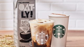 Starbucks will now serve Oatly’s oat milk.