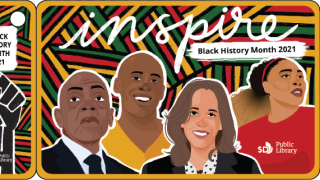 San Diego Library's Black History Month card