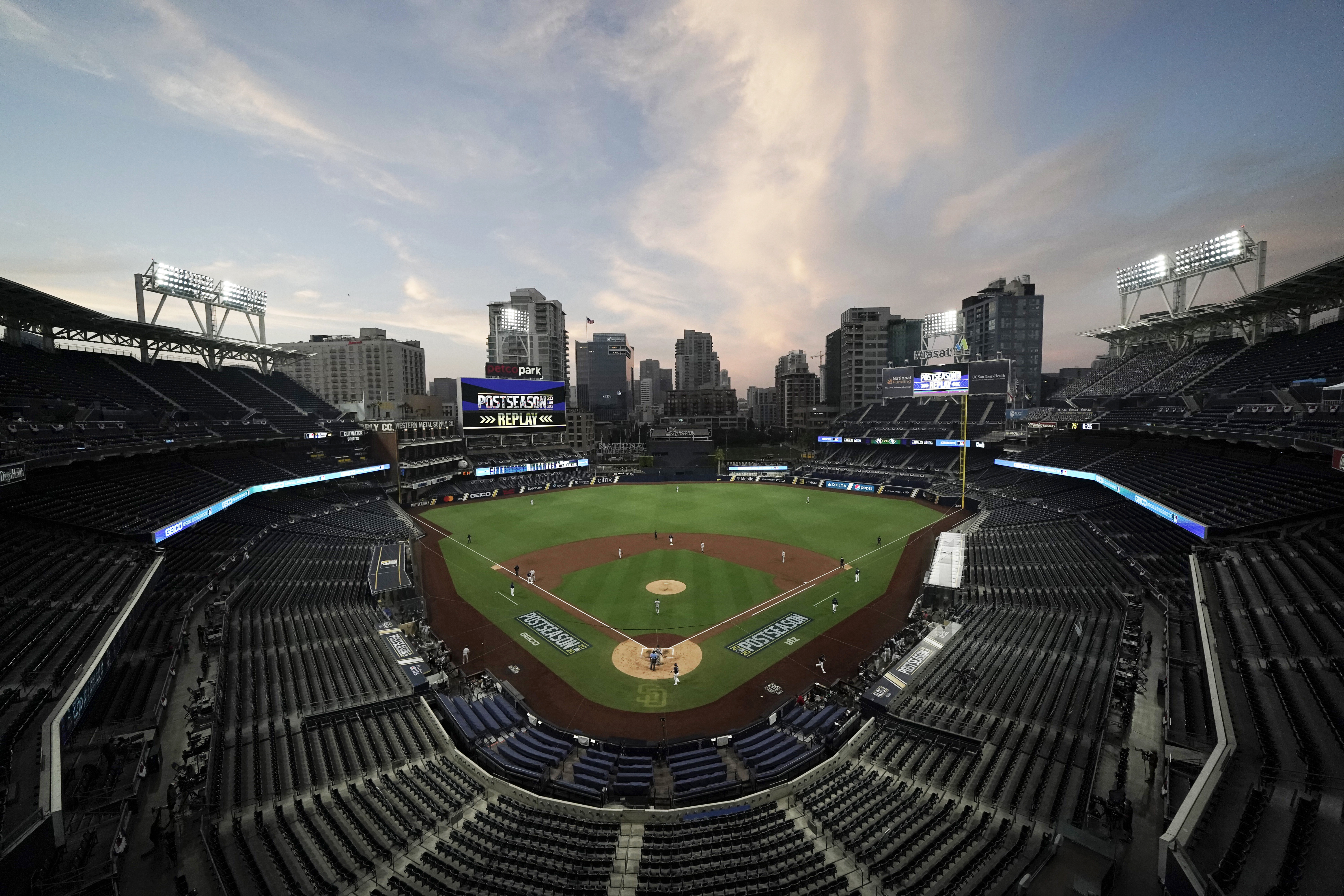 The Latest: Padres hoping to have 20% capacity for opener