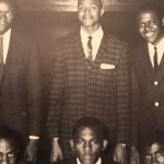A 20-year-old Moore, top center, poses with fellow members of the Fayetteville sit-in planning committee.
